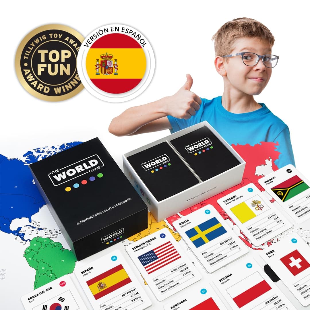 The World Game - Geography Card Game - Educational Board Game for Kids, Families and Adults, Girls and Teens — view 2