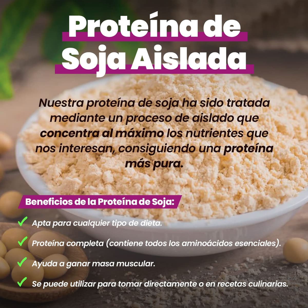 Proteína de Soja Aislada de HSN | Sabor Bombón de Chocolate y Avellanas 2 Kg = 67 Tomas por Envase | 100% Vegana | Soy Protein Isolate | No-GMO, Sin Gluten — view 5