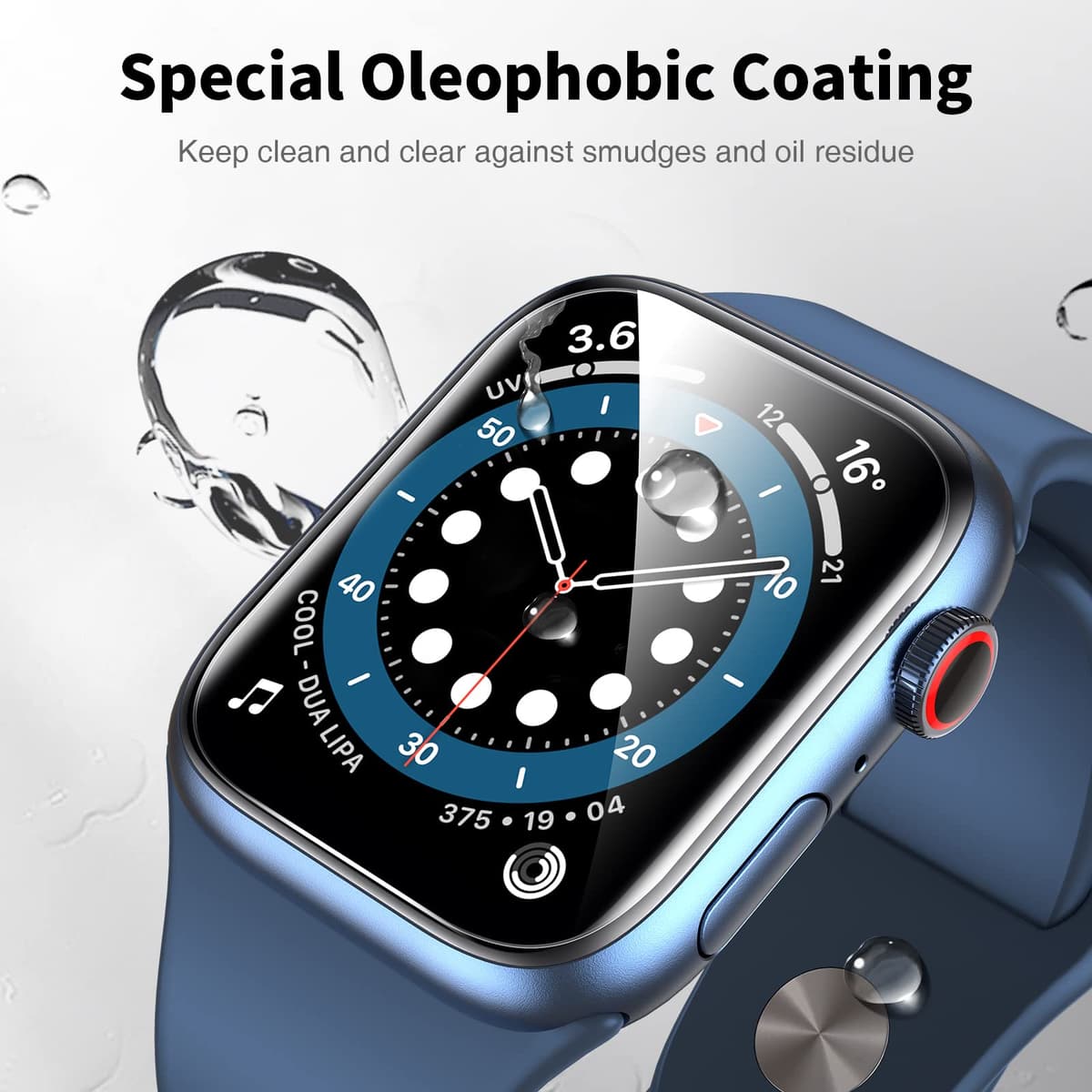 LK 4 Pack Screen Protector for Apple Watch Series SE/SE2/SE3 6 5 4 40mm/ Apple Watch Series 9 8 7 41mm, High Definition, Bubble Free, Clear Flexible TPU Film, Easy Installation, for iWatch 40/41mm — view 3