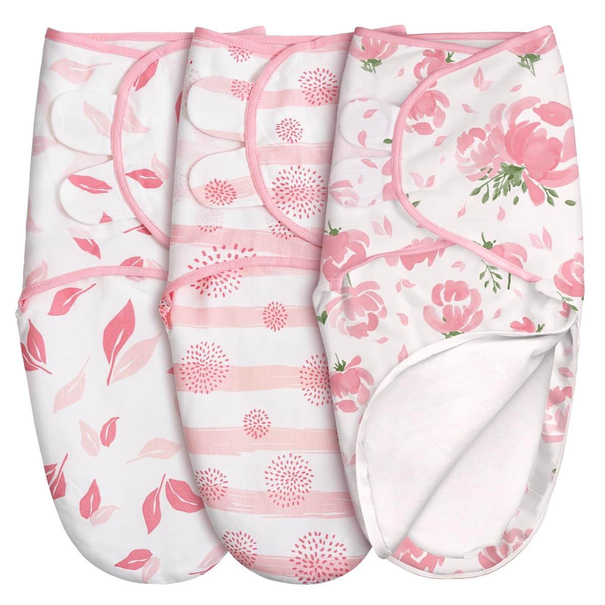 GLLQUEN BABY 3-Pack Organic Baby Swaddle Sleep Sacks for Newborn - Baby Swaddles 0-3 Months, Swaddle Sack, Rainbow & Sun, Blanket Wrap (Small/Medium) — view 11