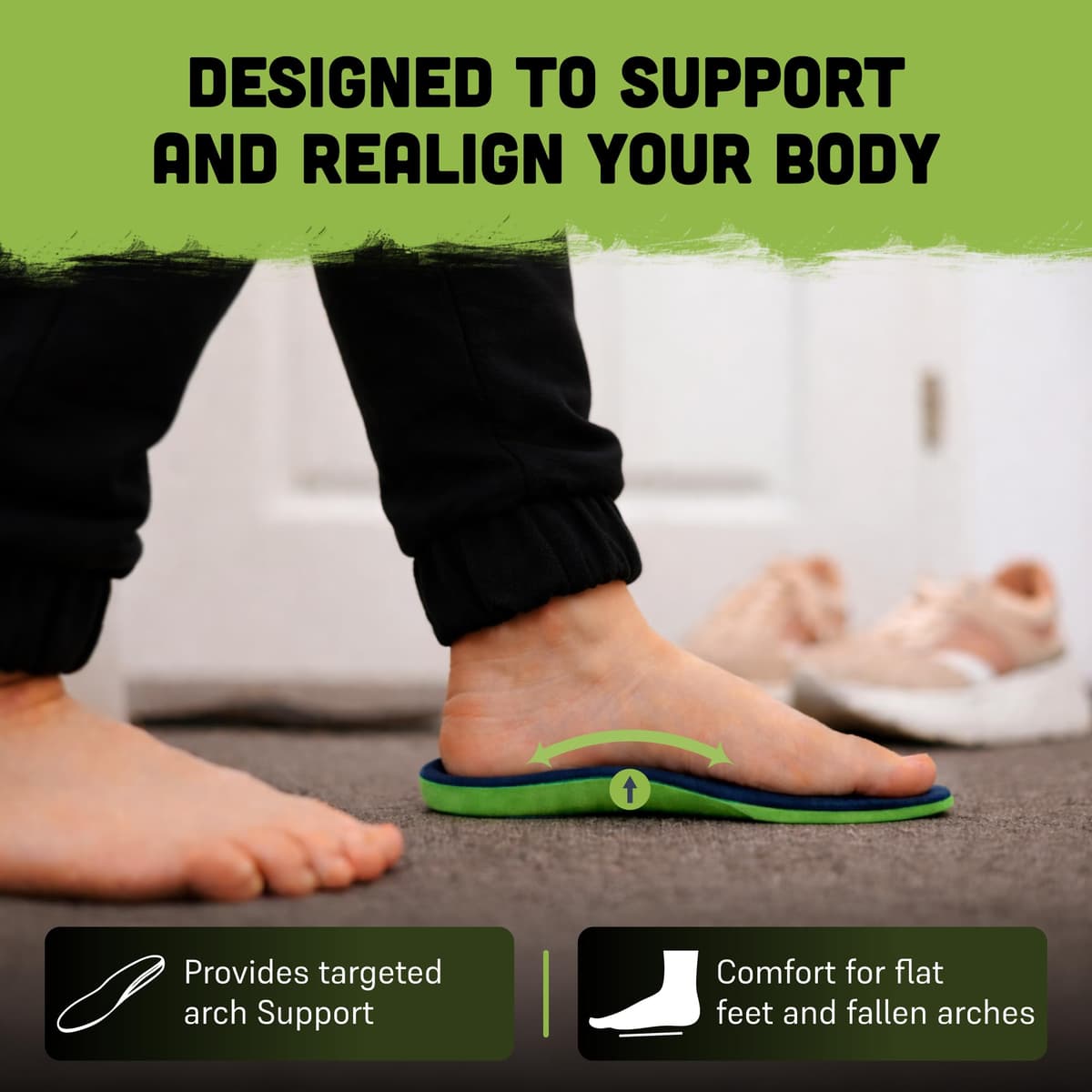 PRO 11 WELLBEING Plantar Series Orthotic Insoles Fallen Arches, Plantar Fasciitis, with Arch Support — view 5