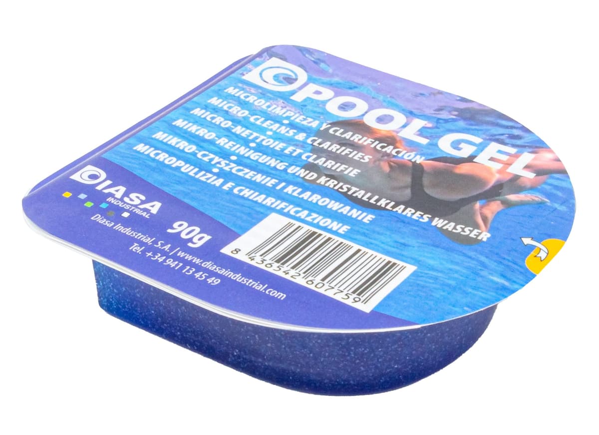 Pack 4 UDS Gel Clarificante Piscinas Dpool Gel - MONODOSIS 90 GR - Agua Piscina cristalina - DIASA Industrial — view 2