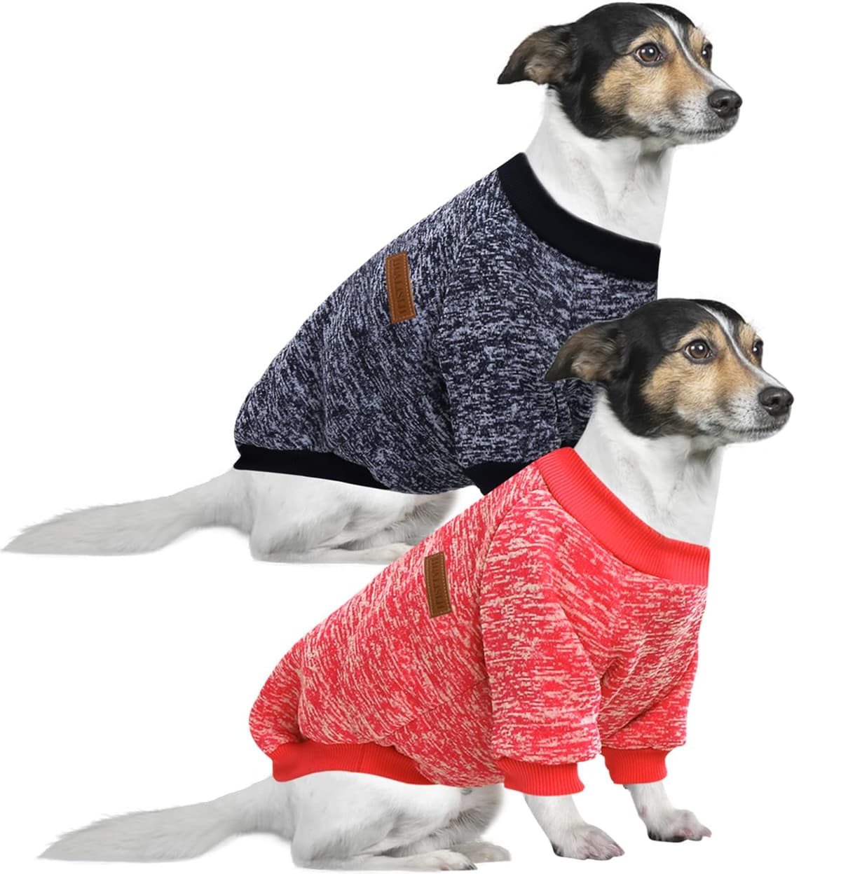 Dog Jumper Medium Chihuahua Jumper Christmas Sweater Fleece Inside Soft Cozy, Colour Vibrant Easy to Take On and Off (Pink+Grey, M) — view 30