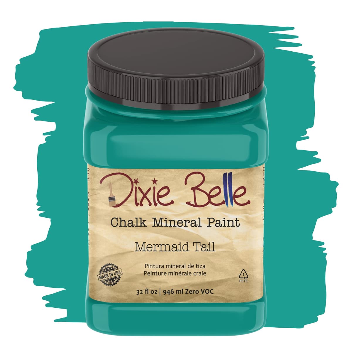 Dixie Belle Paint Company Chalk Finish Furniture Paint - Caviar (32oz) - Matte Black Chic Chalk Mineral DIY Furniture Paint — view 255