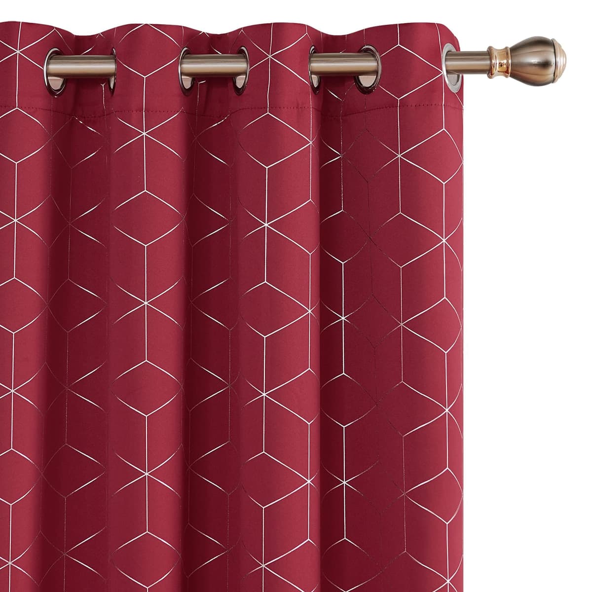 Deconovo Blackout Curtains, Modern Sky Blue Curtains for Living Room, Thermal Curtains, Ring Top Curtains, Noise Isolating, 46" W x 72" H, Set of 2 — view 9