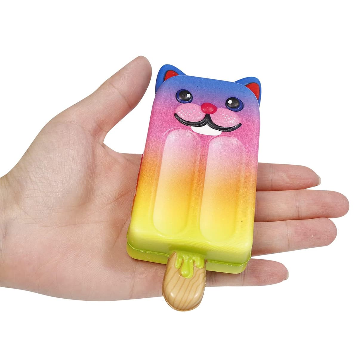 Anboor Squishies Gato de hielo 2 piezas juguete de pellizco alivio del estrés Kawaii suave squishies colección de regalos — view 6