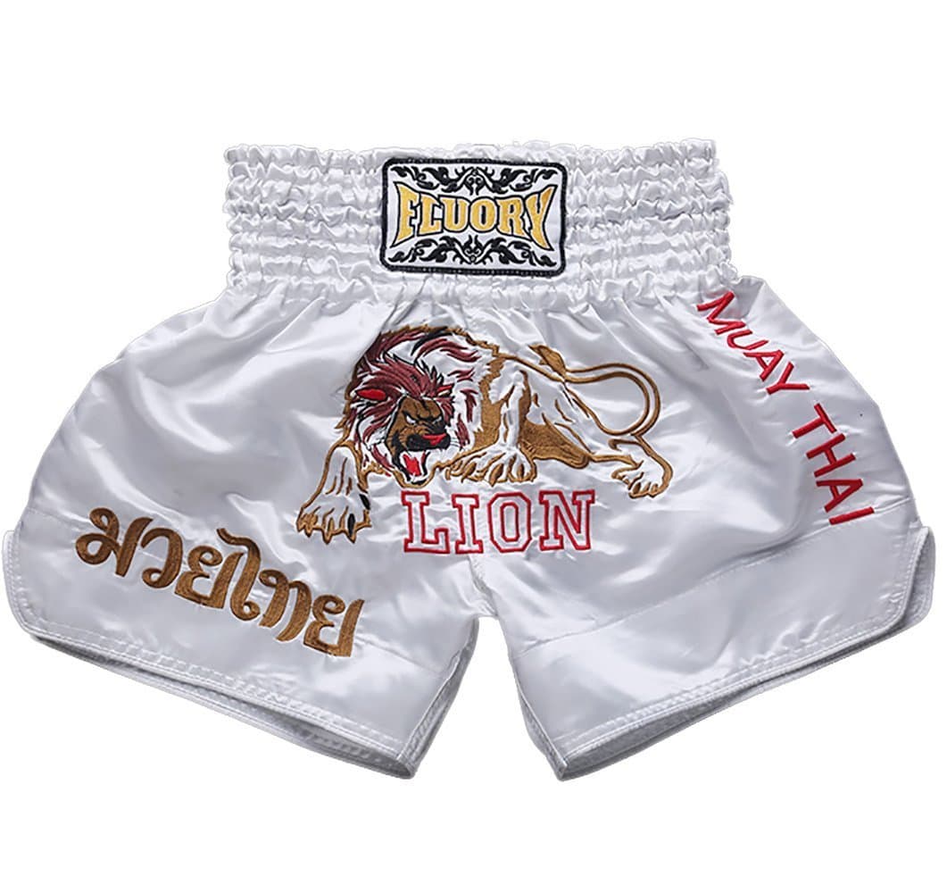 FLUORY Muay Thai Shorts, MMA Fight Shorts Ropa de Entrenamiento Jaula Lucha Grappling Artes Marciales Kickboxing Shorts Ropa — view 29