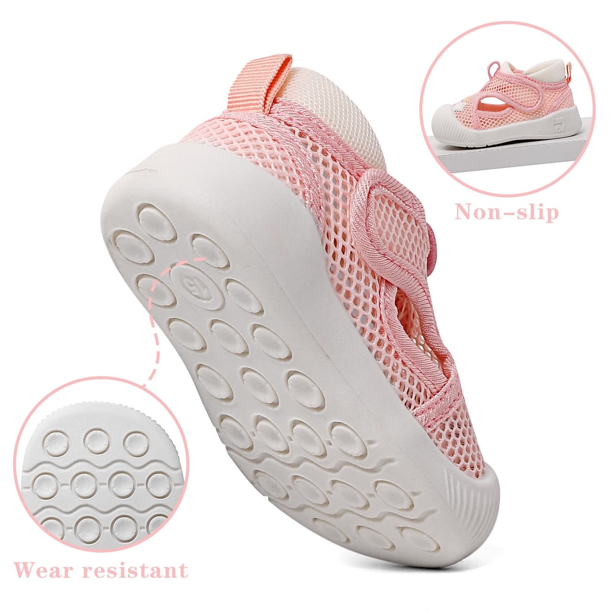 MASOCIO Baby Boys Girls Summer Shoes Infant Toddler Sandals Soft Sole Anti-Slip Shoes — view 5