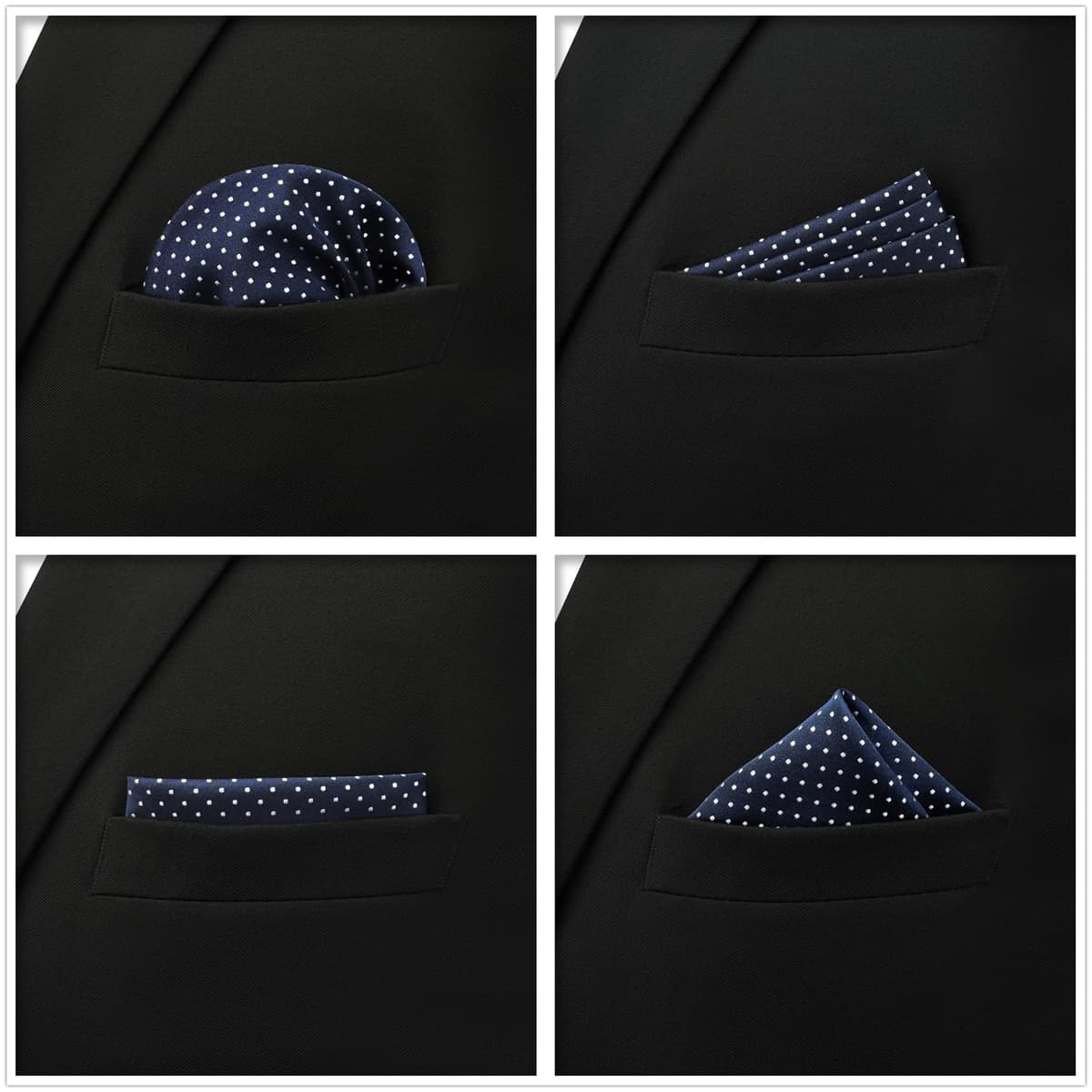 S&W SHLAX&WING 5 Pieces Pañuelo De Bolsillo Para Hombre Handkerchiefs Set para chaqueta de traje — view 5