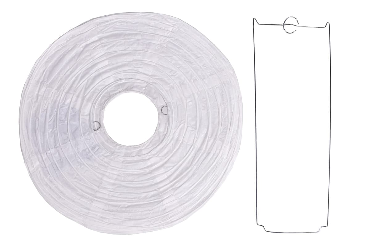 Paper Lanterns Mix Color Packs of 3 Round Paper Lanterns Lampshade Party Decorations (All White, 14" (35 Cm)) — view 4