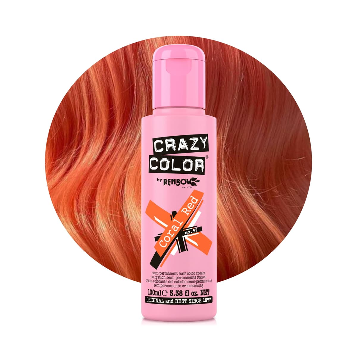 Crazy Color Vibrant Candy Floss Semi-Permanent Hair Dye. Highly Pigmented Pastel Pink Conditioning & Oil Nourishing Vegan Formula | No Bleach or Ammonia | 100ml — view 35
