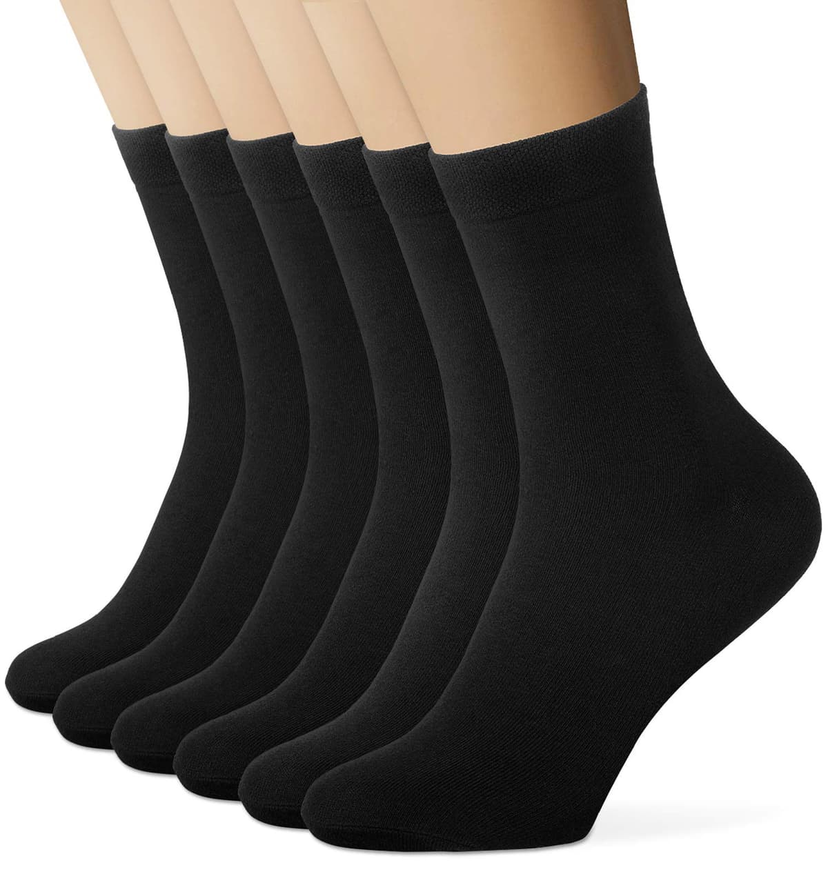 Calcetines de Deporte Running para Hombre y Mujer - 6 Pares Termicos en Negro y Blanco - Algodón Transpirable Suave y Cómodo para Trabajo 35-38 — view 8
