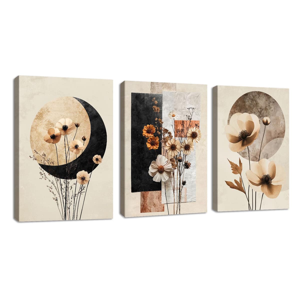 3Pcs Blue Grey Zen Canvas Wall Art, White Lotus Flowers Butterfly Meditation Spiritual Wall Paintings White Lotus Blooming on Stones in Lake Wall Pictures Room Decor for Yoga Spa Room Decor 30x40cmx3 — view 53
