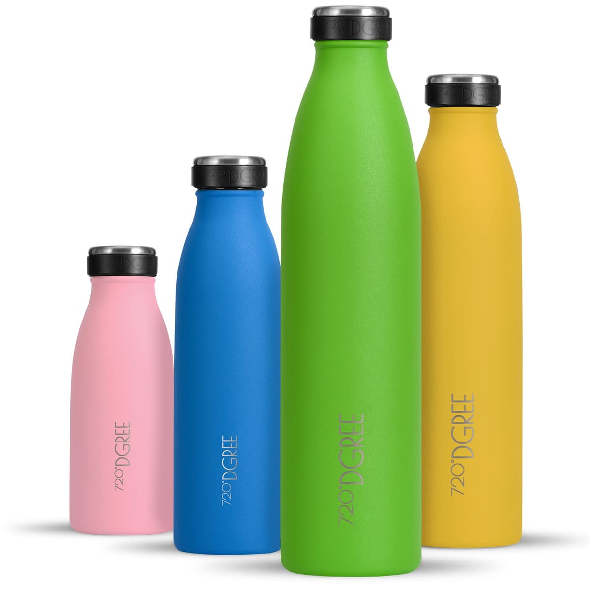 720°DGREE Botella Agua Acero Inoxidable “milkyBottle“ – 1litro - Sin BPA Free, Antigoteo y Prueba de Fugas - Frasco térmico, Cantimplora Aislada - Bebida con Gas, Deporte, Escuela, Gimnasio Exteriore — view 26