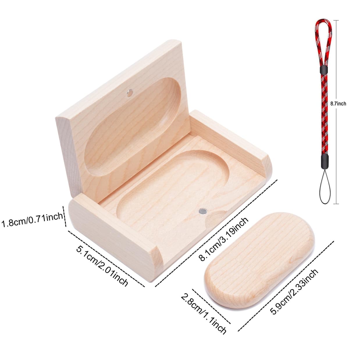 Memoria 3.0 USB 8GB Pendrive Hoja de Madera Divertido Pen Drive 8GB con Caja de Regalo de Madera Práctico Unidad Flash USB Almacenamiento para Regalo de Cumpleaños Llave USB — view 5