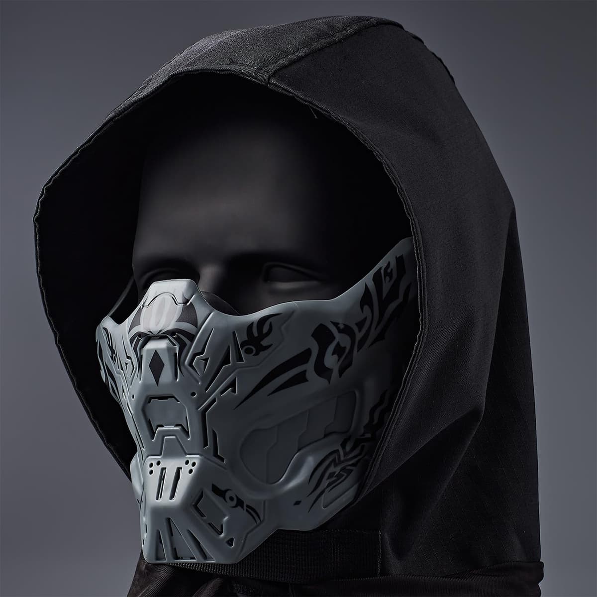 Lishuyeh Máscara de media cara para airsoft, máscara de protección táctica creativa, máscara de paintball, antiempañamiento para Halloween, cosplay, accesorios de película, paintball, CS, caza — view 2