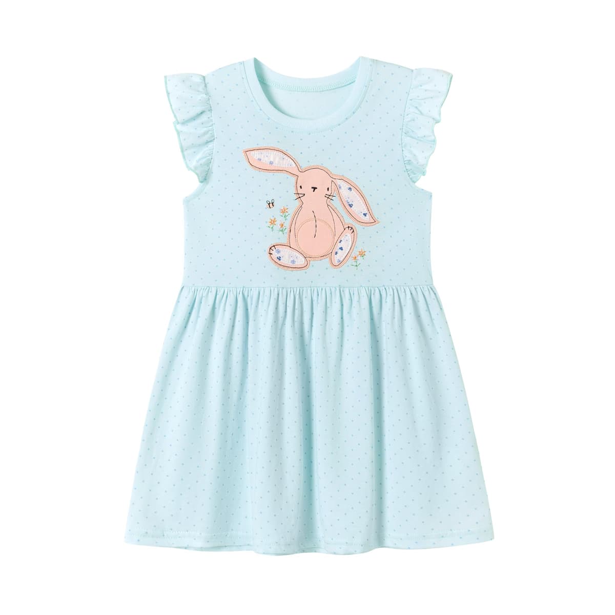 Vestido Niña Unicornio Vestidos Manga Algodón Animal Flores Verano Casual Vestido 2-8 Años — view 9