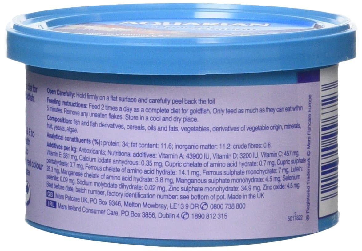 AQUARIAN Complete Nutrition Goldfish Food Flakes, 25g — view 2