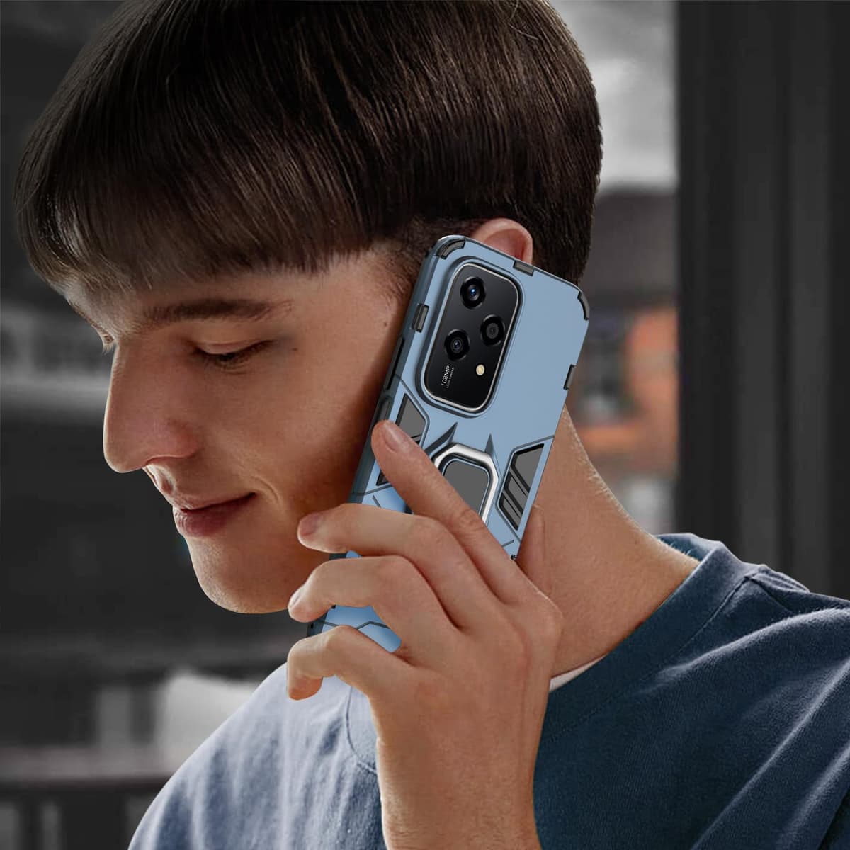 Funda para CMF Phone 2 Pro, Carcasa Antigolpes con Soporte anular metálico, Case Protectora de Grado Militar, Negro — view 1587