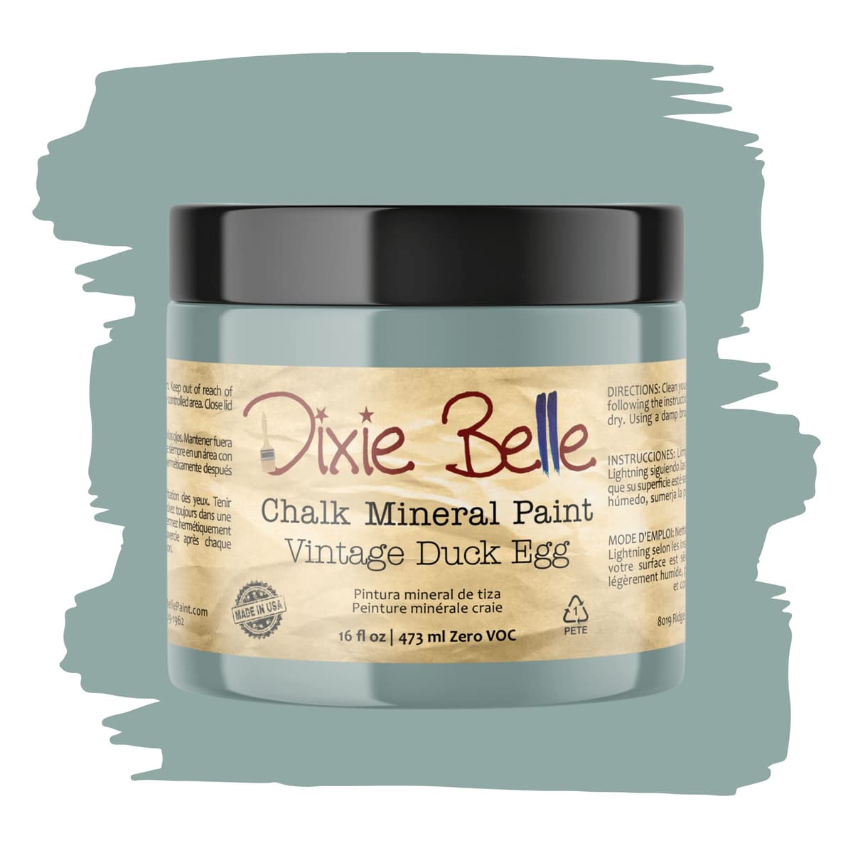 Dixie Belle Paint Company Chalk Finish Furniture Paint - Caviar (32oz) - Matte Black Chic Chalk Mineral DIY Furniture Paint — view 185