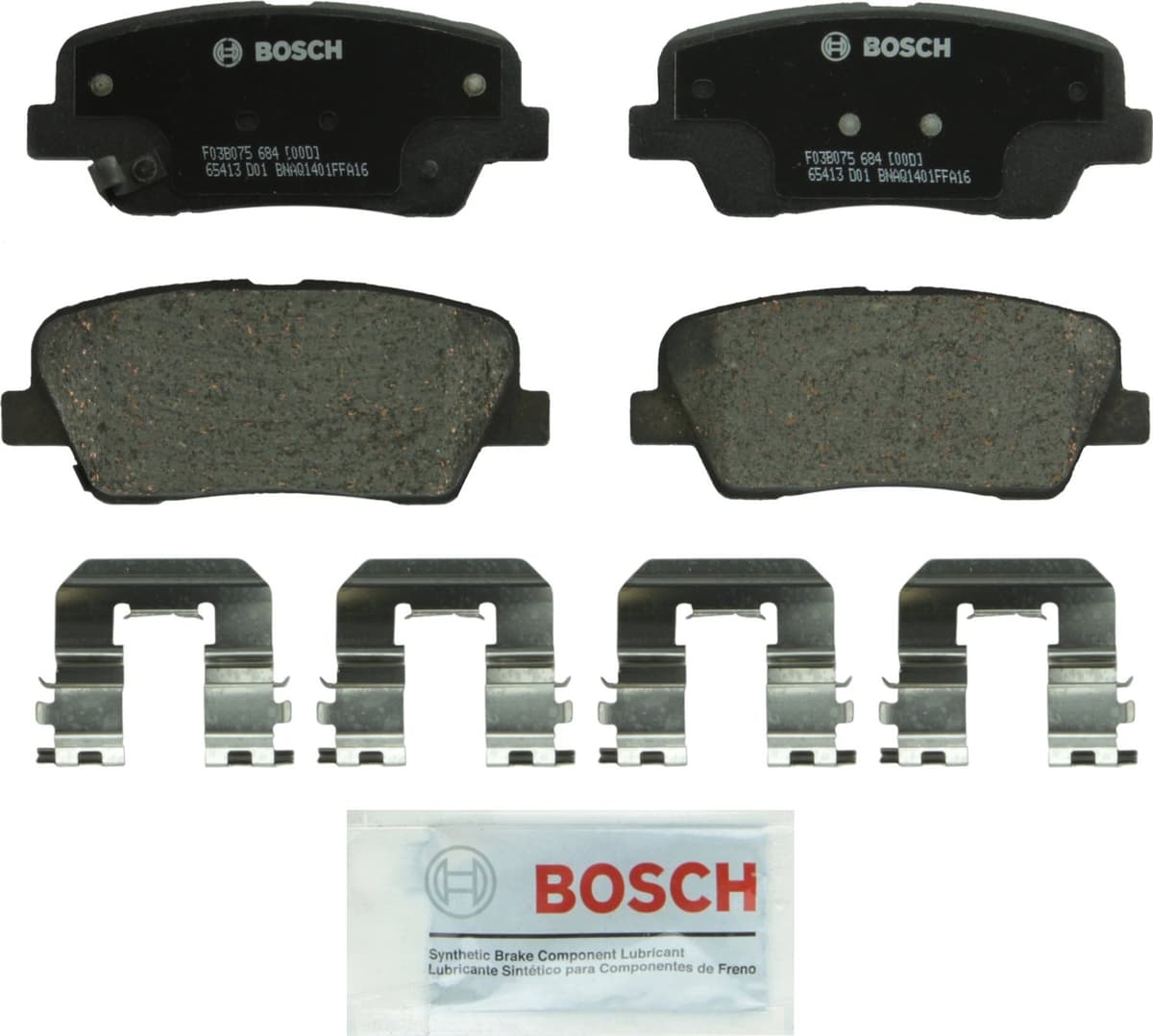 Bosch BC914 QuietCast Premium Ceramic Disc Brake Pad Set For: Acura ILX; Honda Accord, Civic, CR-V, Element, Fit, Front — view 139