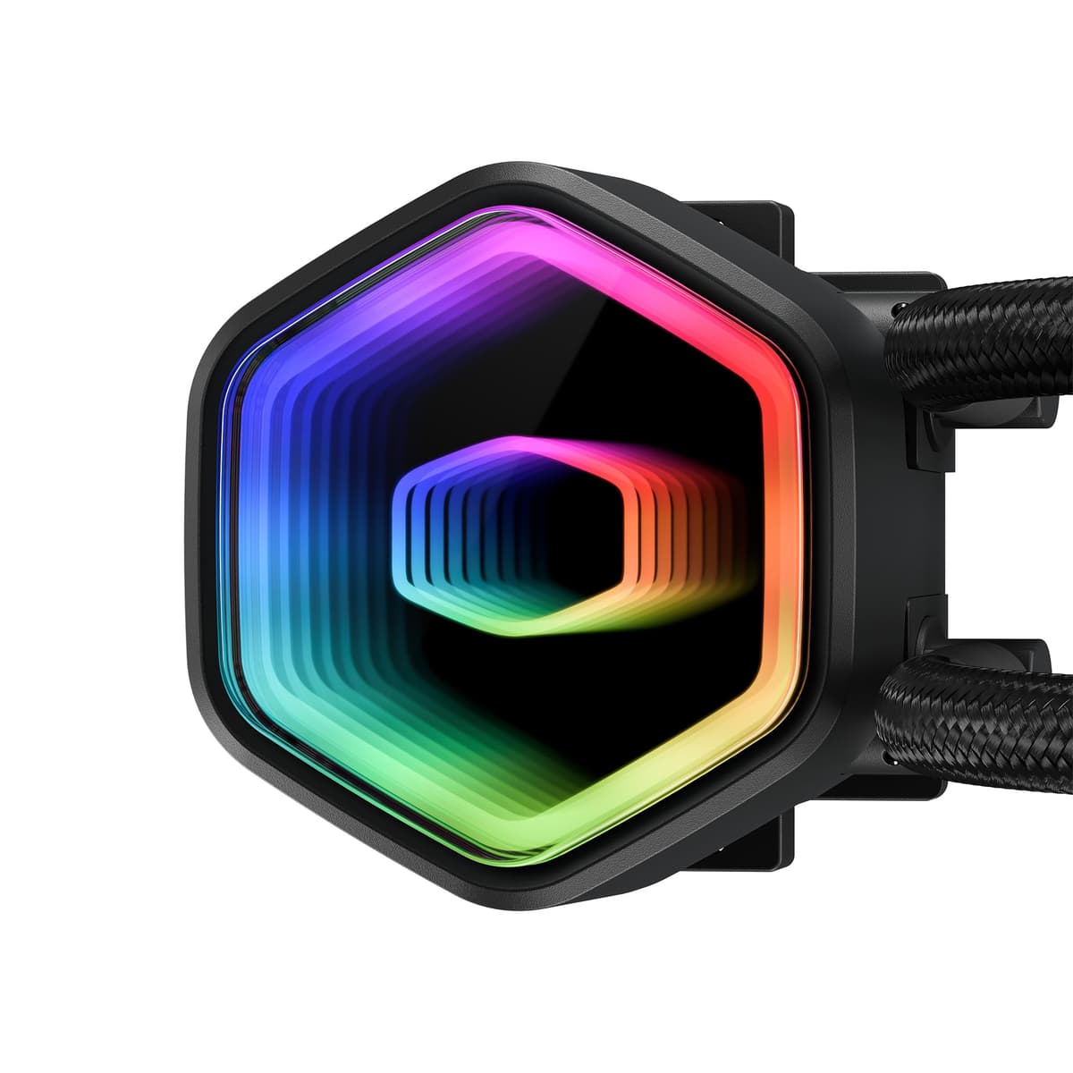 Cooler Master MasterLiquid 360 Core II CPU Liquid Cooler - 360mm AIO Water Cooling System (Max. 280W TDP), GR9 Dual-Chamber Pump, Enhanced ARGB Gen 2 Fans, Quick-Mount AMD & Intel Kits - Black — view 5
