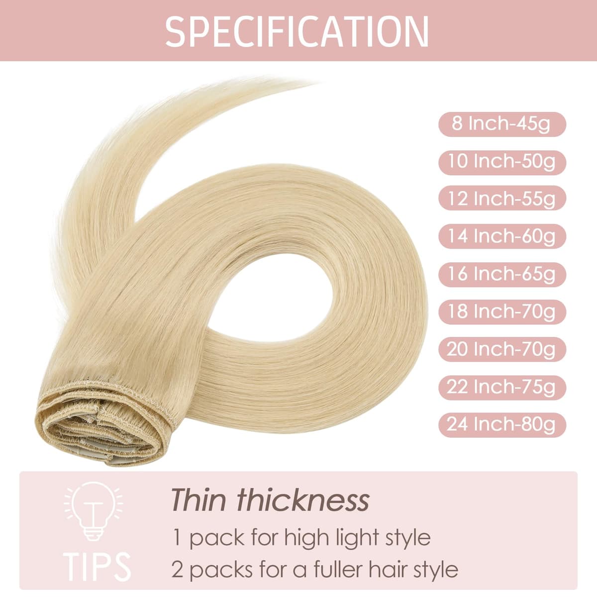 Silk-co 10inch Hair Extensions Clip in Hair Extension Human Hair #04 Medium Brown -Basic Thickness-Thin Weft- 8 Pieces Real Remy Straight Hair Extensions[50g] — view 98