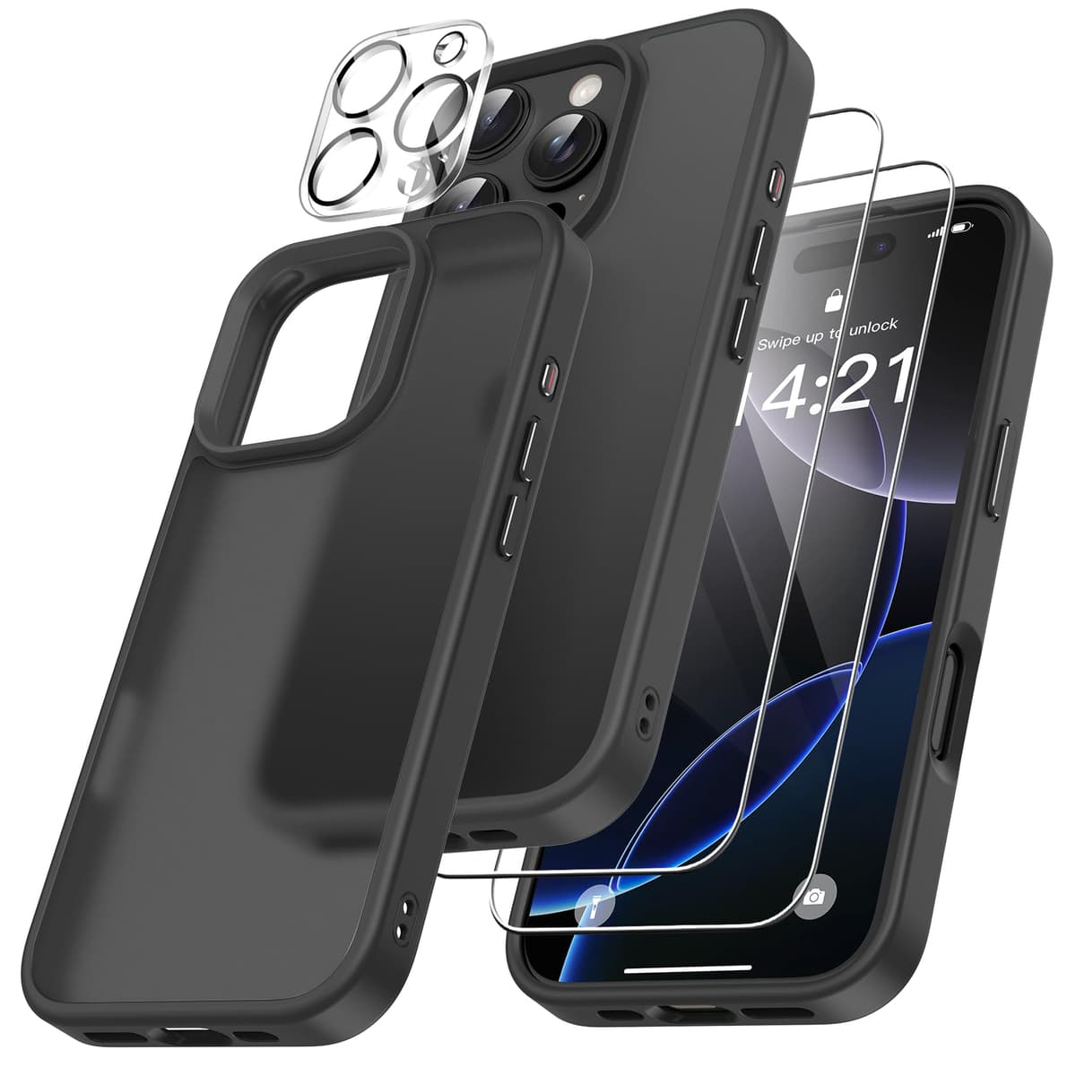 FLLAO 4 en 1 Funda para iPhone 15 con 2 Protector Pantalla y 1 Protector Lente Cámara, [Almohadilla de Aire integrada] Antigolpes Antiarañazos Carcasa 6,1 Pulgadas, Transparente — view 70