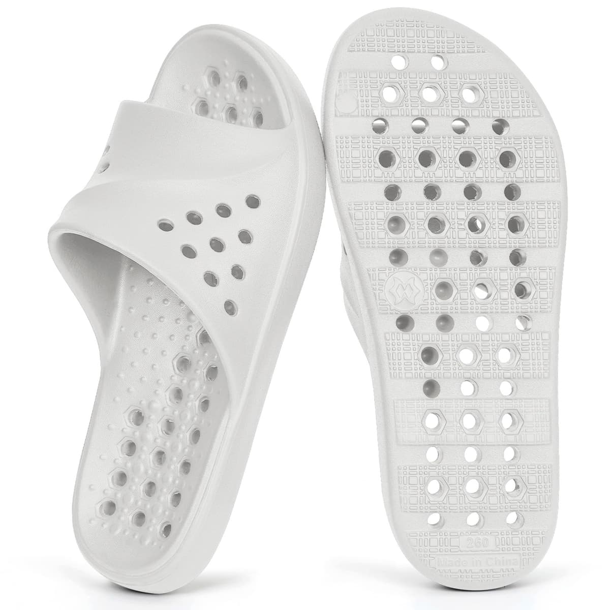 Gaatpot Zapatillas de Baño con Orificios de Drenaje para Hombre y Mujer, Antideslizantes,Secado Rápido — view 9