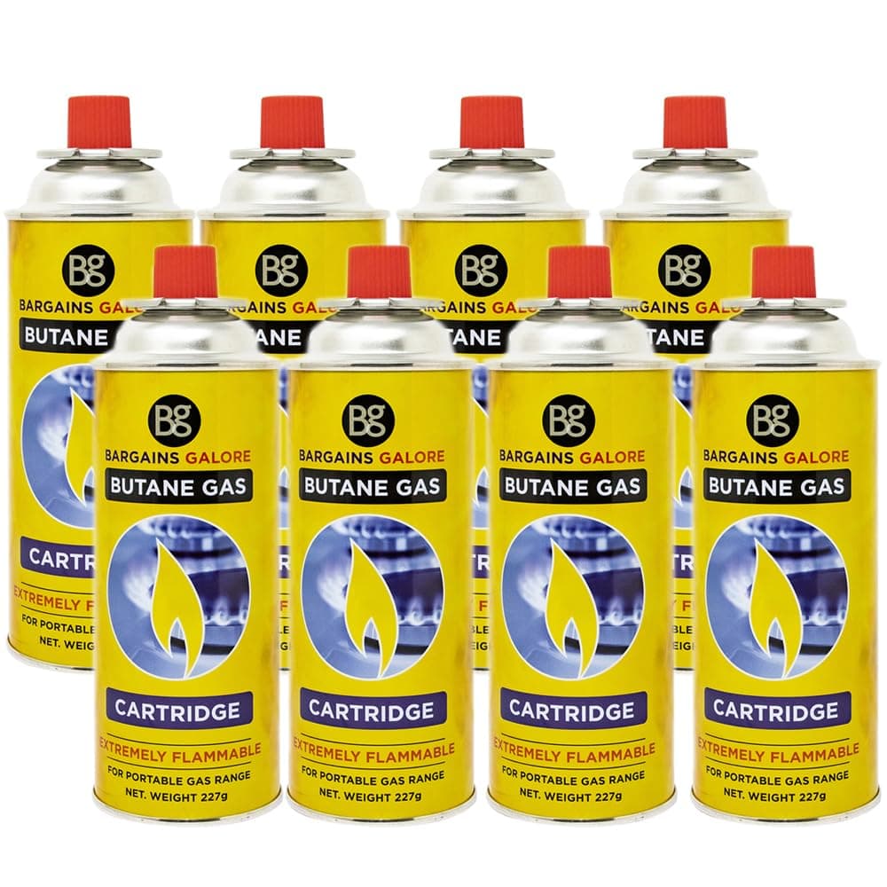 8 BUTANE GAS BOTTLES CANISTER CAMPING HEATER COOKER BBQ…