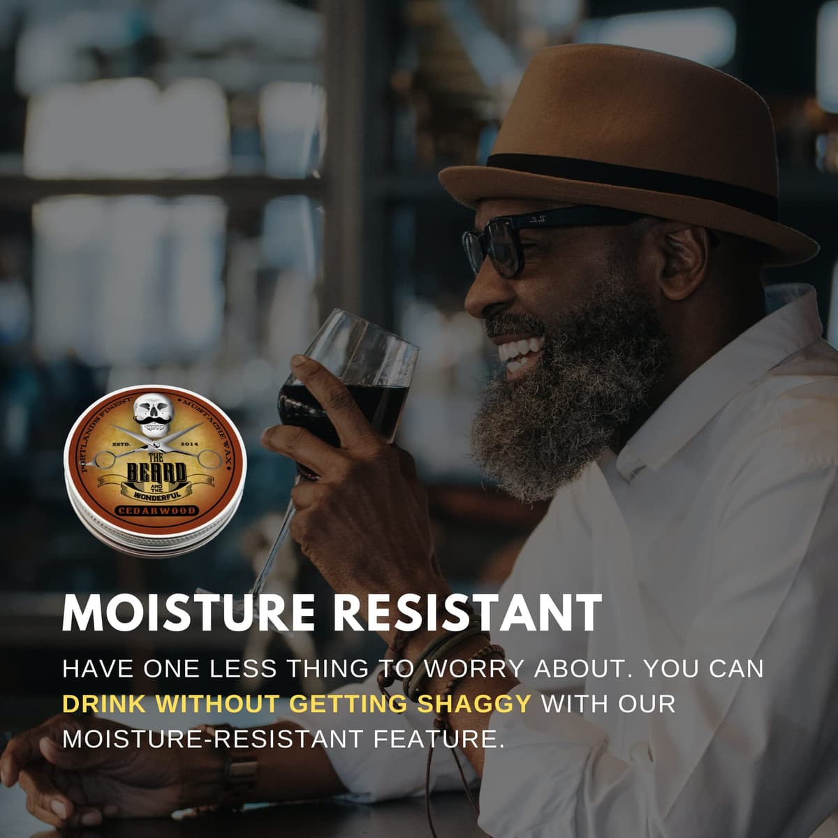 Moustache and Beard Wax 15ml – Promotes Facial Hair Growth with Moisture Resistant Feature – Ideal Beard Styling for Men with All Natural Ingredients, Strong Hold, & Cedarwood Scent Wax — view 4