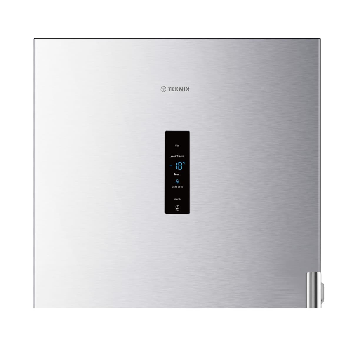 Teknix TH60TNFX 60cm Freestanding Tall Freezer - 274L Capacity - Frost Free - Suitable for Outbuildings - Metal Tech Cooling - Stainless Steel, H185.5 x W59.5 x D65.1 (cm) — view 4
