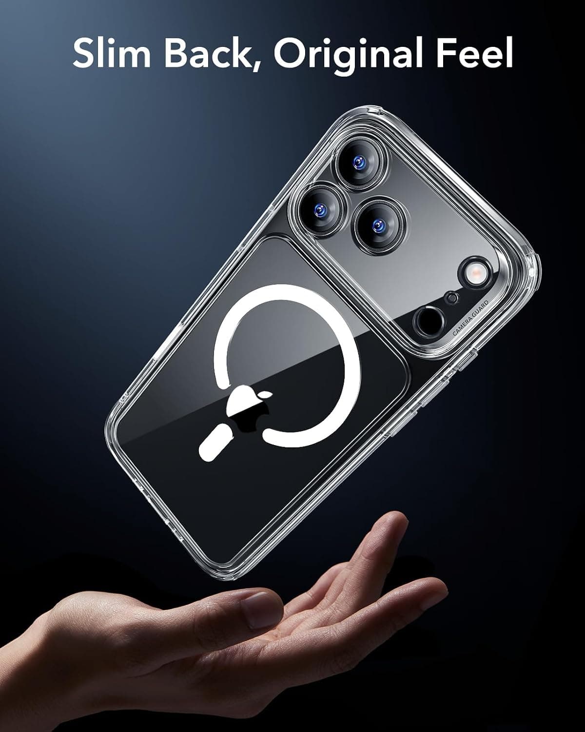 ESR for iPhone 17 Pro Max Case, Compatible with MagSafe, Shockproof Military-Grade Protection, Scratch-Resistant Back, Magnetic Phone Case for iPhone 17 Pro Max, Classic Hybrid Case, Clear — view 6