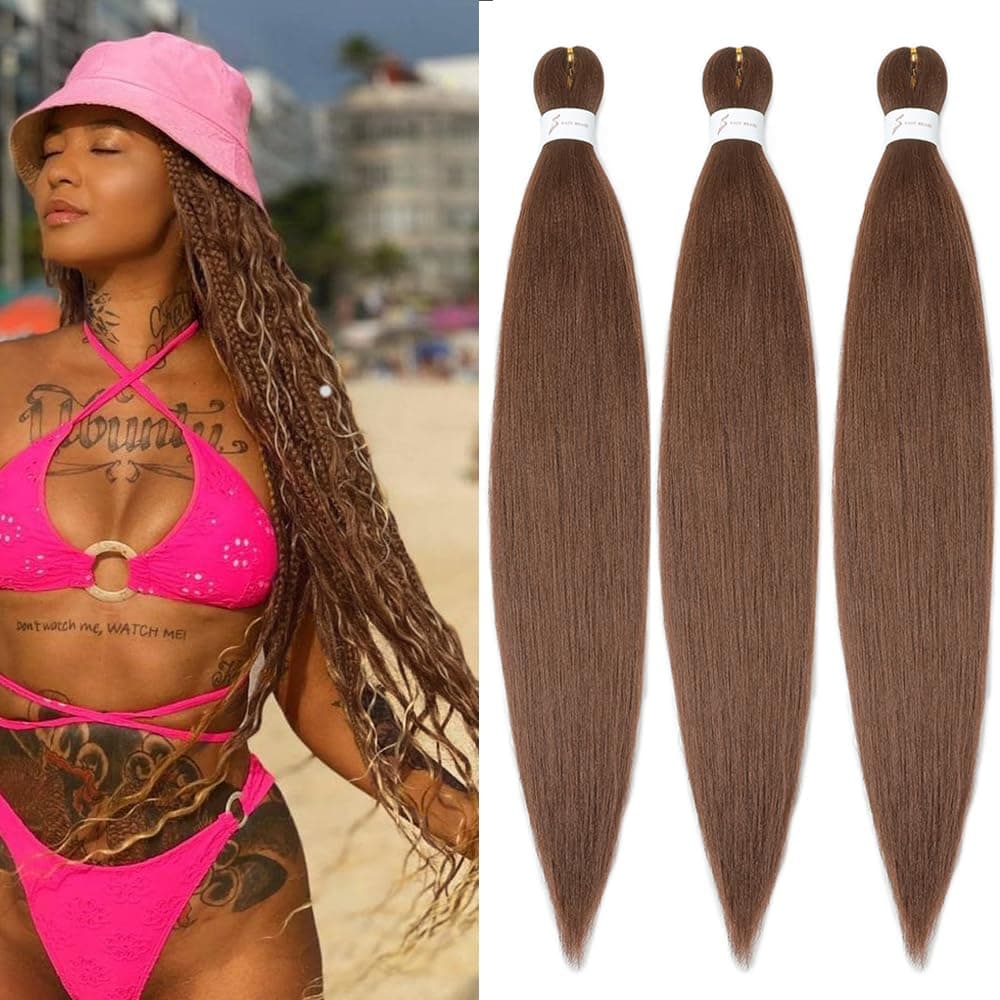 YDDM Capelli Per Treccine Africane Azul Extension Treccine Texture Yaki Easy Install per Principianti 26 Pollici 3 Pezzi Capelli Leggeri e Naturali per Box Braids, Twist e Crochet — view 33