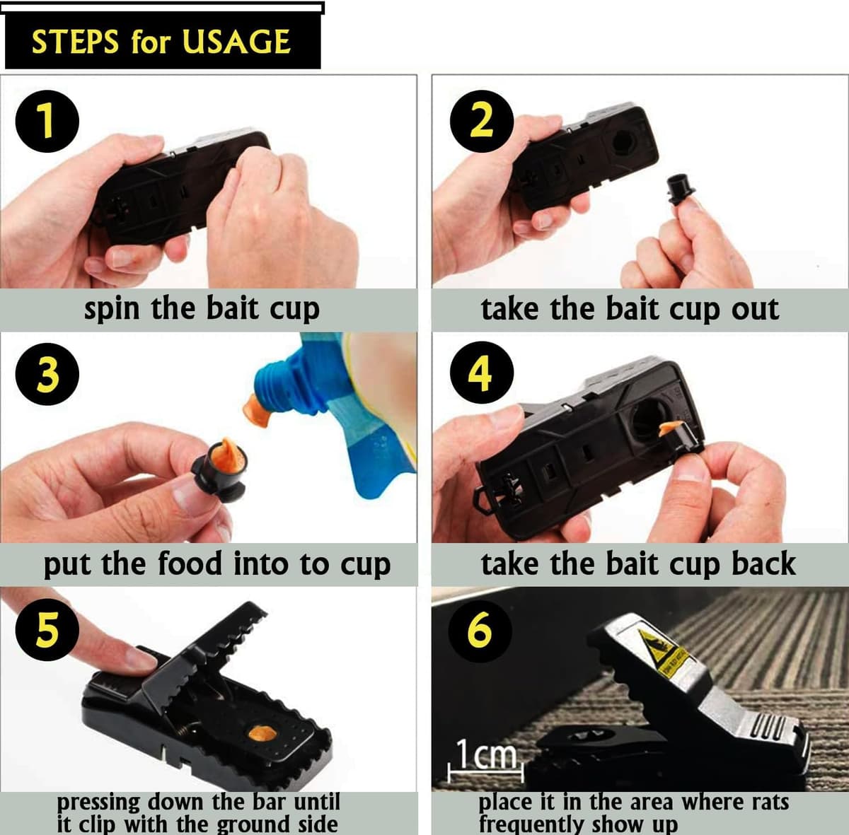 Mouse Traps Mice Traps, 6 Pack Mouse Traps For Indoors That Kill Instantly, Rodent Trap, Mice Kill Mouse Control — view 4