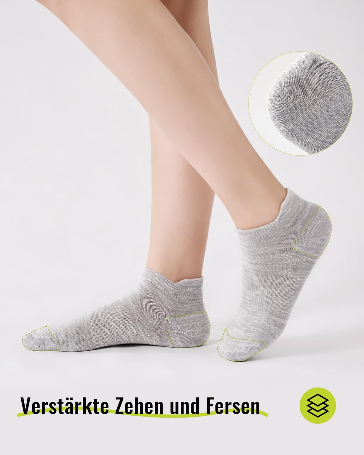 SukModen Calcetines Tobilleros de Bambú, Calcetines Cortos Mujer, Calcetines Transpirables para Deporte, Running y Ciclismo, Anti-Ampollas, Extrasuaves, 6 Pares — view 4