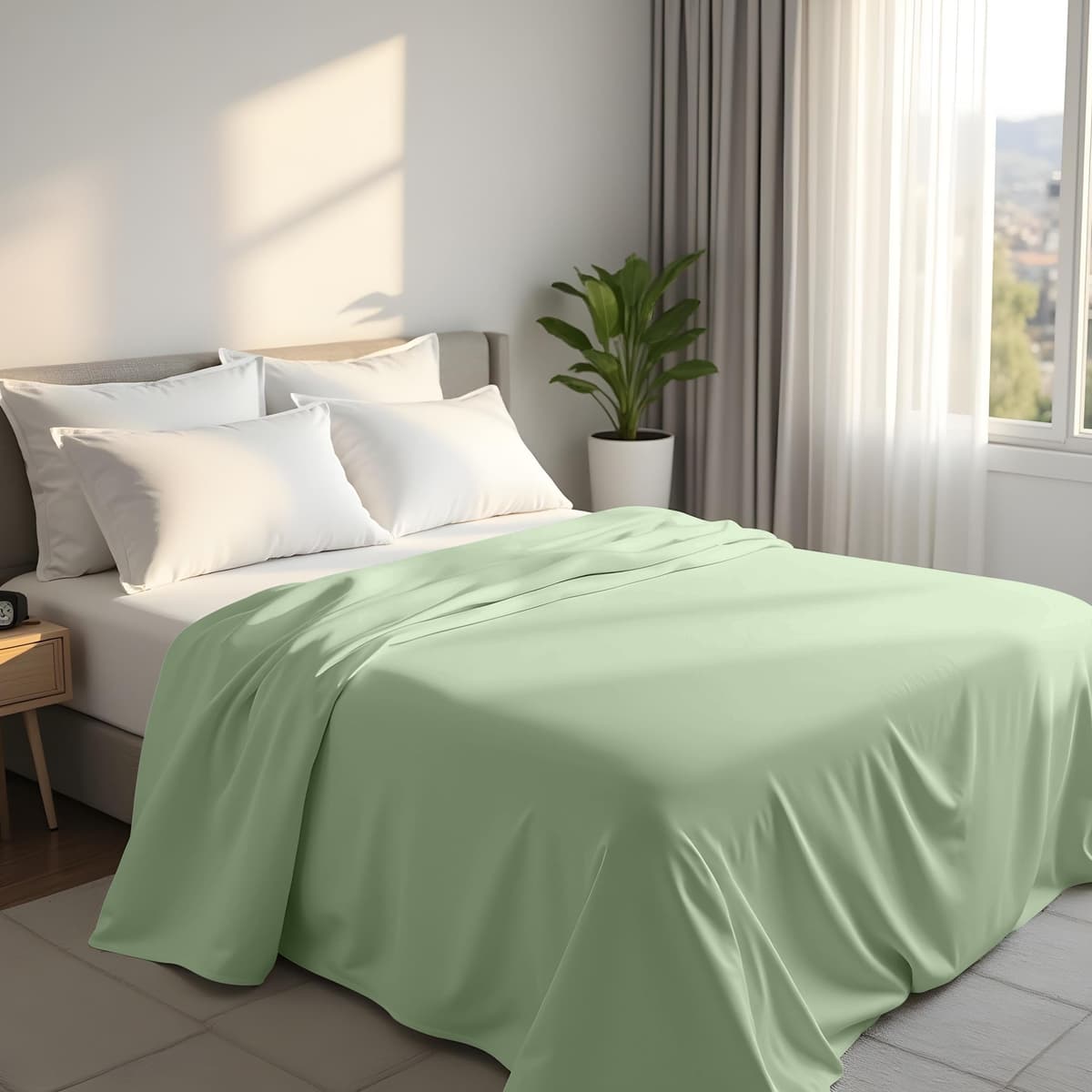 Utopia Bedding - Flat Sheet Double - Easy Care Soft Brushed Polyester - Microfiber Fabric - Wrinkle, Shrinkage, and Fade Resistant - White — view 25