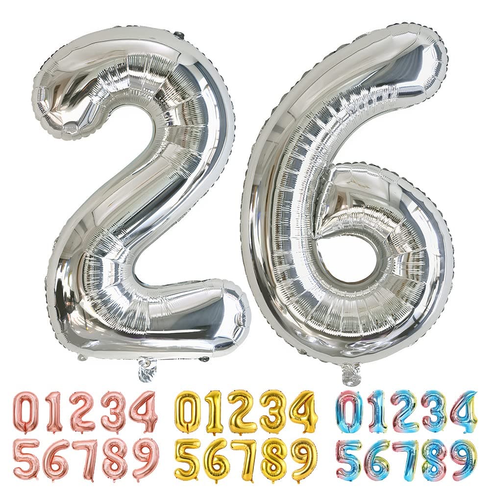 Foil Globo Número 5 Azul 40" (101cm), Inflable Helio o aire, Gigante Numeros 0-9, 10-19, 20-29, 30-100, Grande Globos Decoración para La Boda Aniversario y Cumpleaños Fiestas — view 289