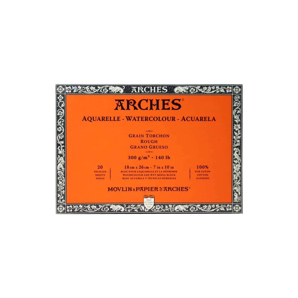 Arches - Papel de acuarela, bloc 12 hojas engomado 1 lado, grano fino, 300 g/m², 23 x 31 cm — view 29
