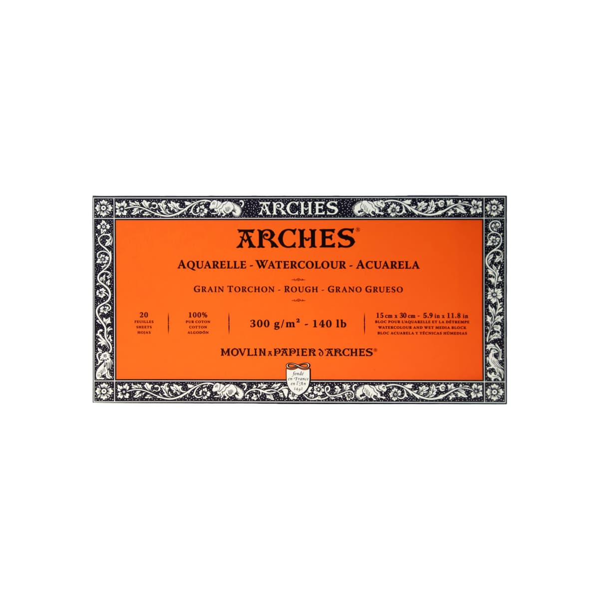 Arches - Papel de acuarela, bloc 12 hojas engomado 1 lado, grano fino, 300 g/m², 23 x 31 cm — view 20