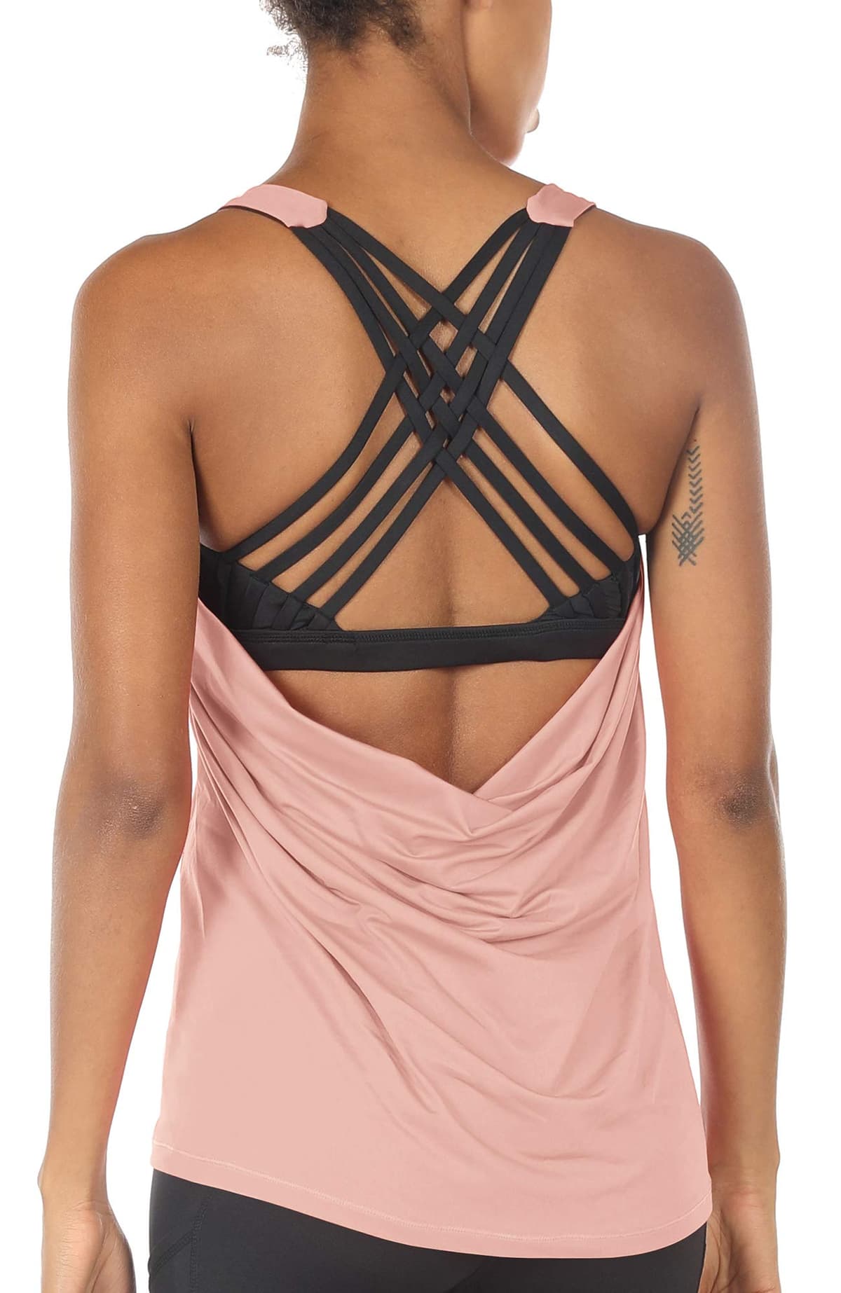 icyzone Camisetas de Yoga para Mujer con Brasier Integrado para Entrenamiento, Gimnasio, Chaleco Deportivo — view 15