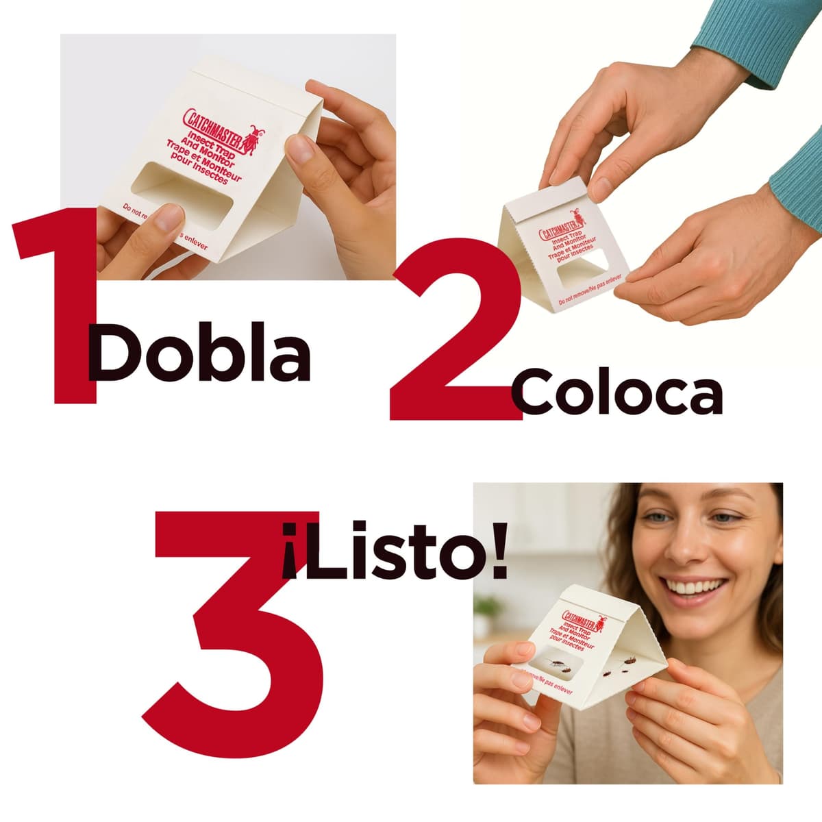Catchmaster 100i – Trampas para Cucarachas 30 Piezas – Trampas Cucarachas Adhesivas de máxima Calidad – Sin Veneno ni Biocidas – Seguras para Niños y Mascotas – Adhesivo Natural — view 6
