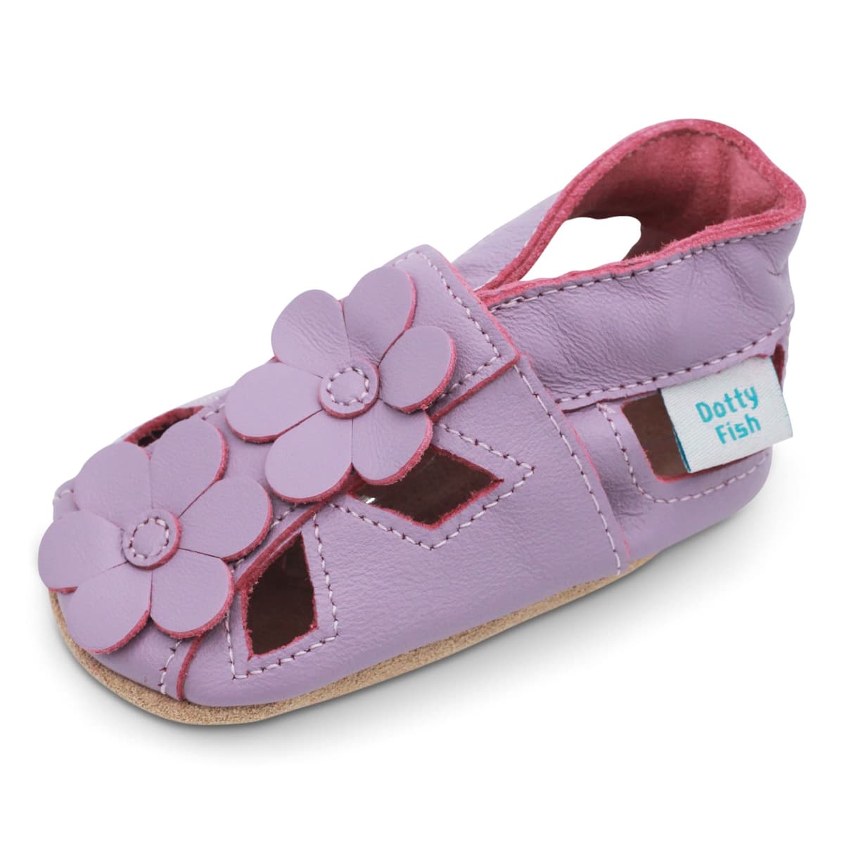 Dotty Fish Soft Sole Leather Sandals for Babies & Kids – Barefoot Feel, Non-Slip Sole, Breathable, Lightweight & Flexible Summer Shoes for Boys & Girls - British Brand - 0-6 Months - 4-5 Years — view 16