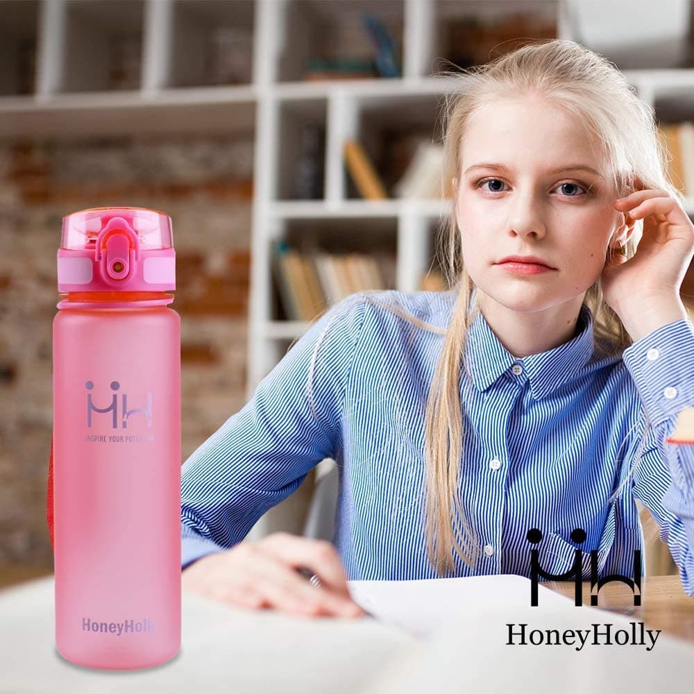 HoneyHolly - Botella deportiva (350/500/800 ml, 1/1,5 L, sin BPA, botella de agua, botella de bicicleta, botella de agua para niños, fitness — view 5