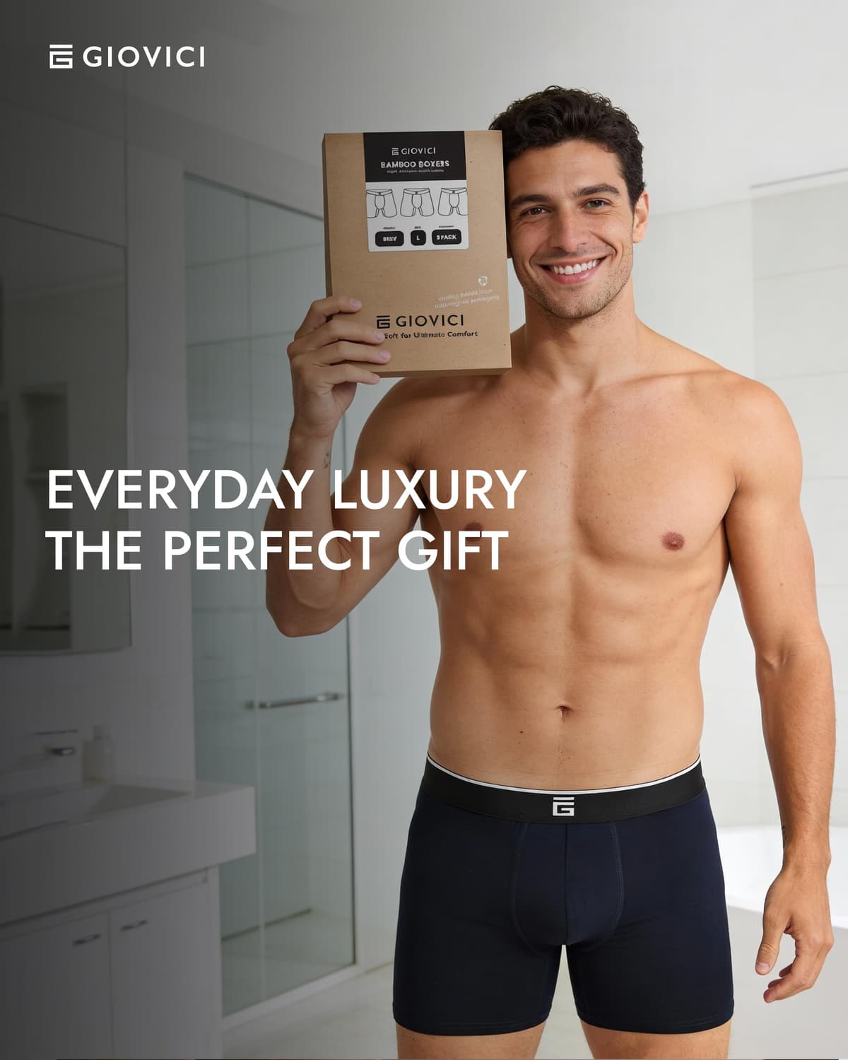 Giovici Mens Boxers Bamboo Anti Chafing Soft Comfortable Boxer Briefs Longer Leg - Boxer Shorts Multipack - Moisture Wicking Technology — view 8