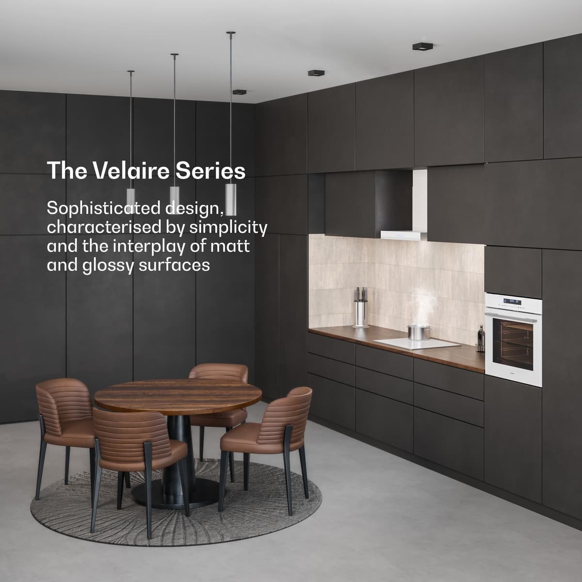 Klarstein Velaire Built In Oven - 74L Electric Oven, 13 Modes, Touch Controls, A+ Energy, Enamel Interior, Triple Glazed, Integrated Single Oven, 60cm, Matte & Glass Design, White — view 2