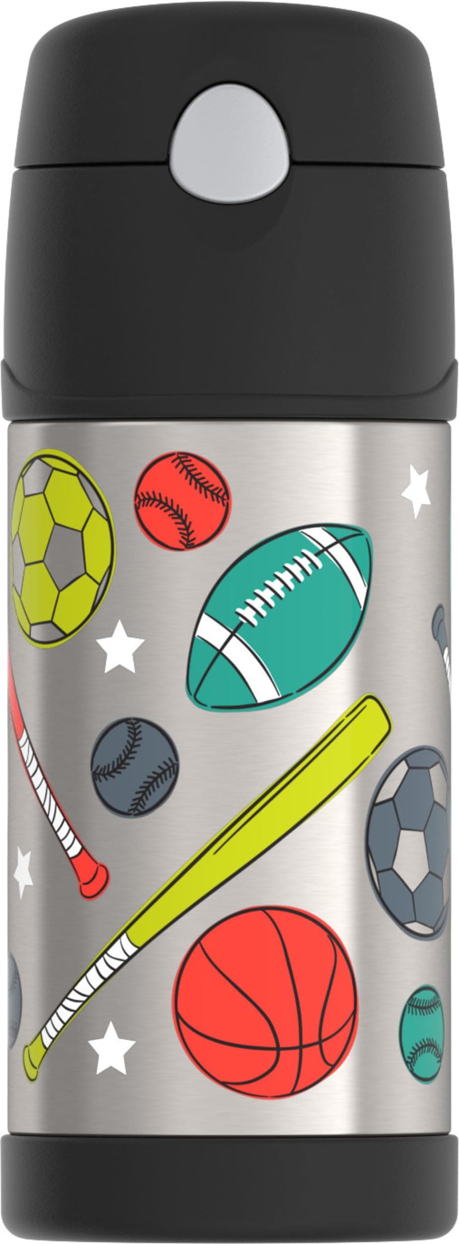 THERMOS FUNTAINER Water Bottle with Straw - 12 Ounce - Kids Stainless Steel Vacuum Insulated Water Bottle with Lid, Animal Presents — view 17