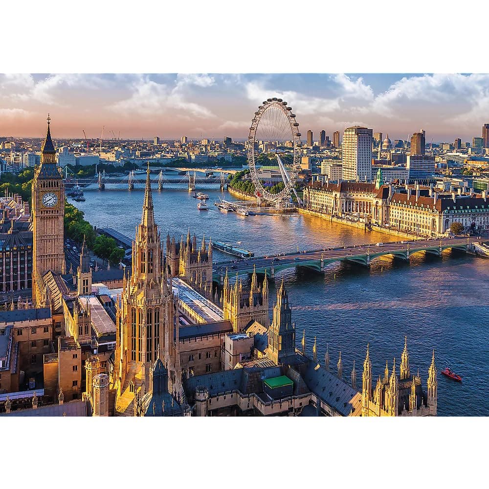 Trefl, Puzzle, Londres, de 1000 Piezas, Inglaterra, Capitales Europeas, Vista a la Ciudad, Edificios Famosos de Londres, Rompecabezas DIY, Pasatiempo Creativo, Regalo — view 2
