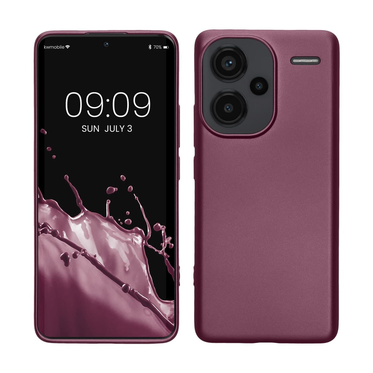 kwmobile Carcasa Compatible con Xiaomi Redmi Note 14 Pro 5G / Poco X7 Funda - Funda Ultrafina de TPU con Bordes elevados - Lavanda Metalizado — view 392