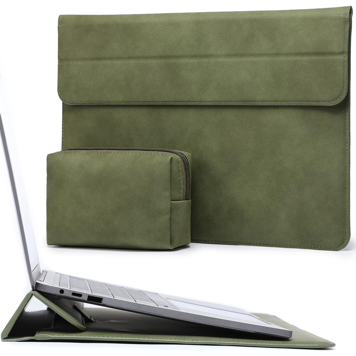 HYZUO 15 Pulgadas Funda para Portátiles con Soporte para MacBook Air 15 M5 M4 A3241 M3 A3114 M2 A2941 2026-2023, 15 Surface Laptop 7/6/5/4, MacBook Pro 15 A1990 A1707 2019-2016, Azul Klein — view 14